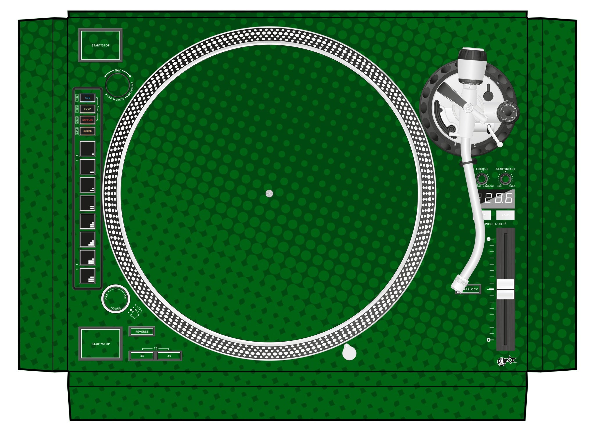 Reloop RP 8000 Skin Gradienter Green