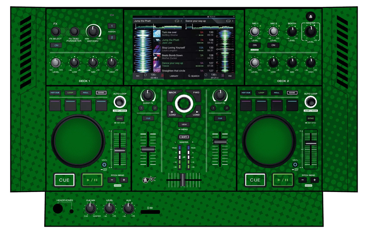 Denon DJ PRIME GO Skin Gradienter Green