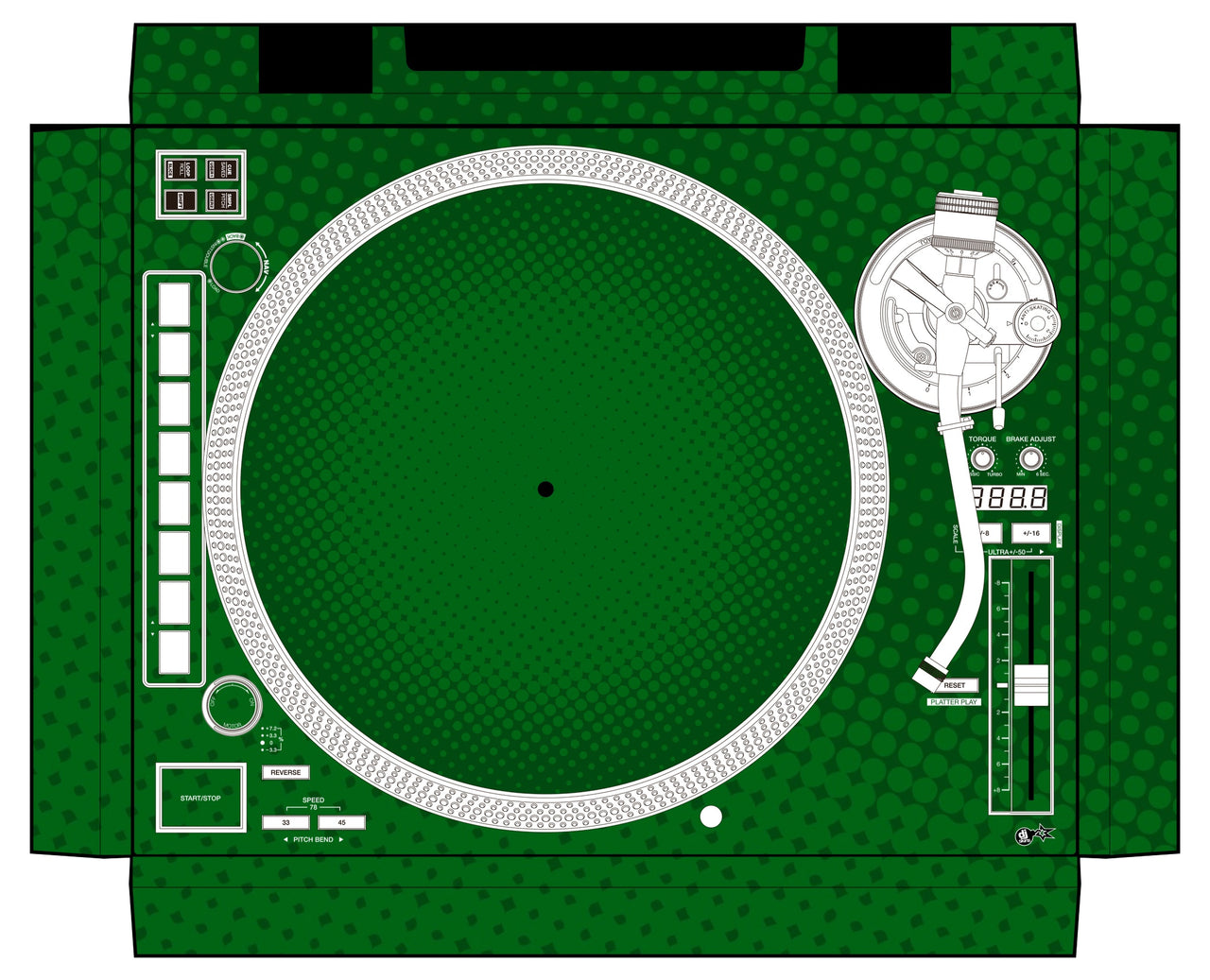 Reloop RP 8000 MK2 Skin Gradienter Green