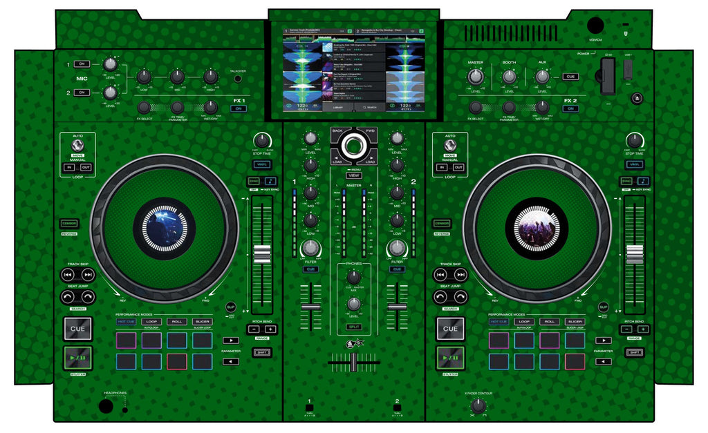 Denon DJ PRIME 2 Skin Gradienter Green