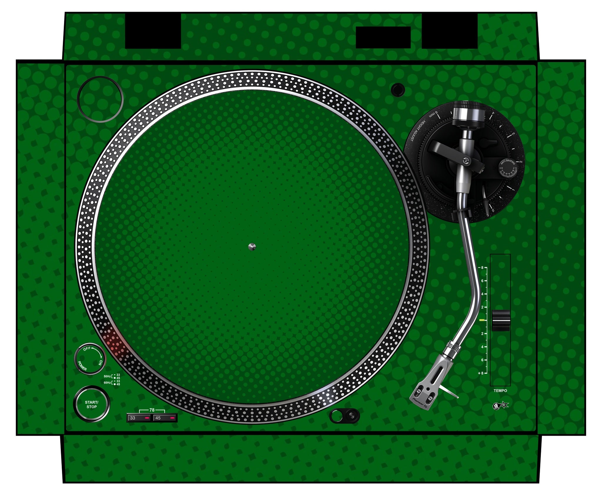 Pioneer DJ PLX 500 Skin Gradienter Green