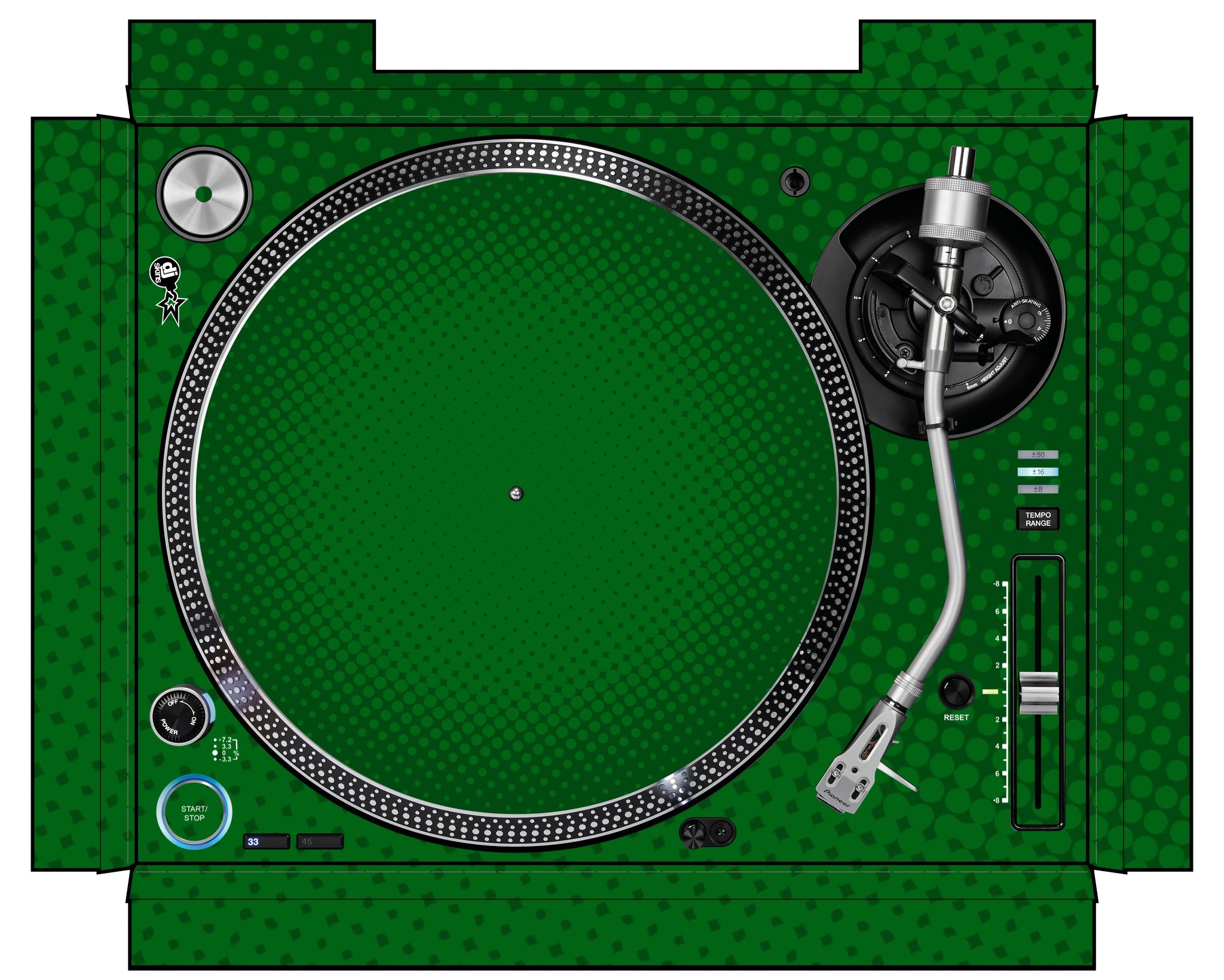 Pioneer DJ PLX 1000 Skin Gradienter Green