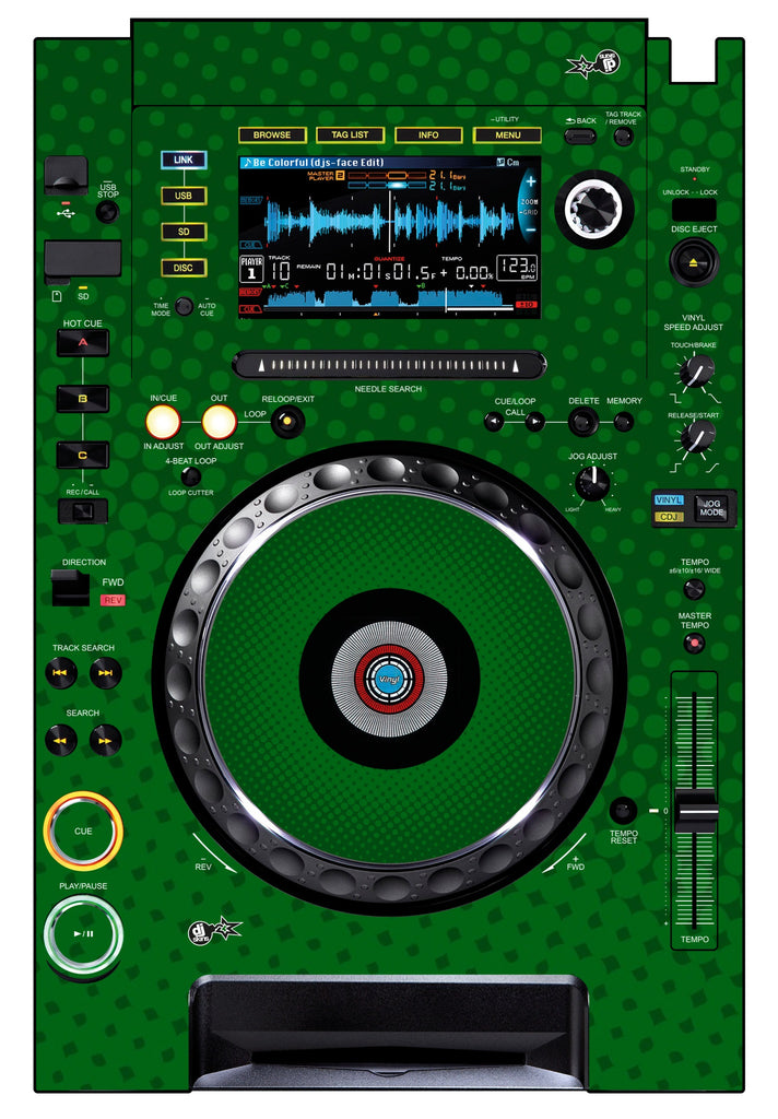 Pioneer DJ CDJ 2000 Skin Gradienter Green