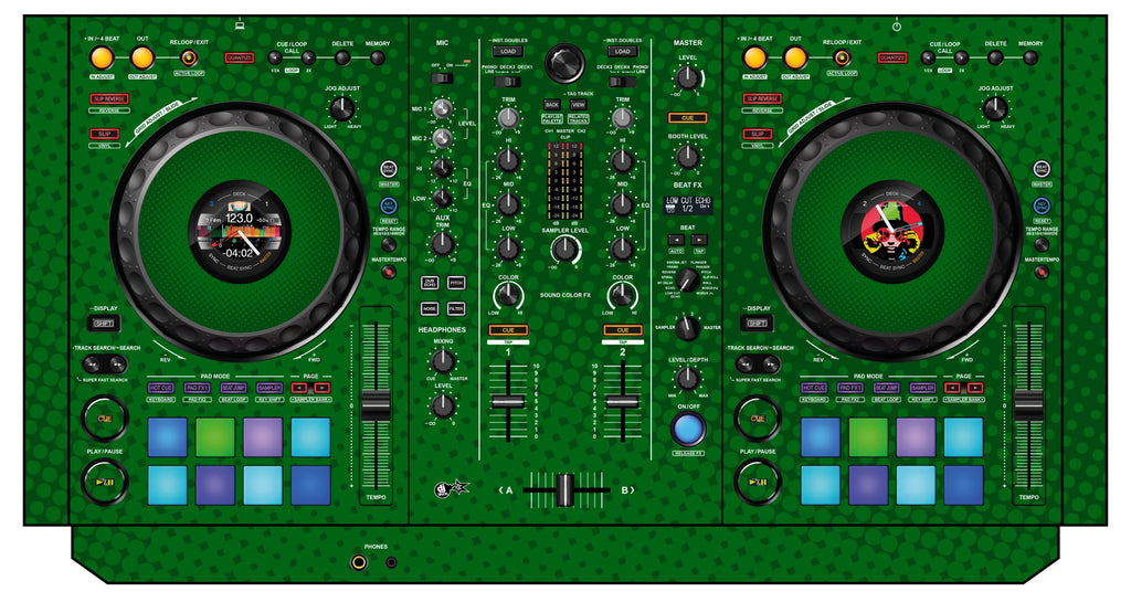 Pioneer DJ DDJ 800 Skin Gradienter Green