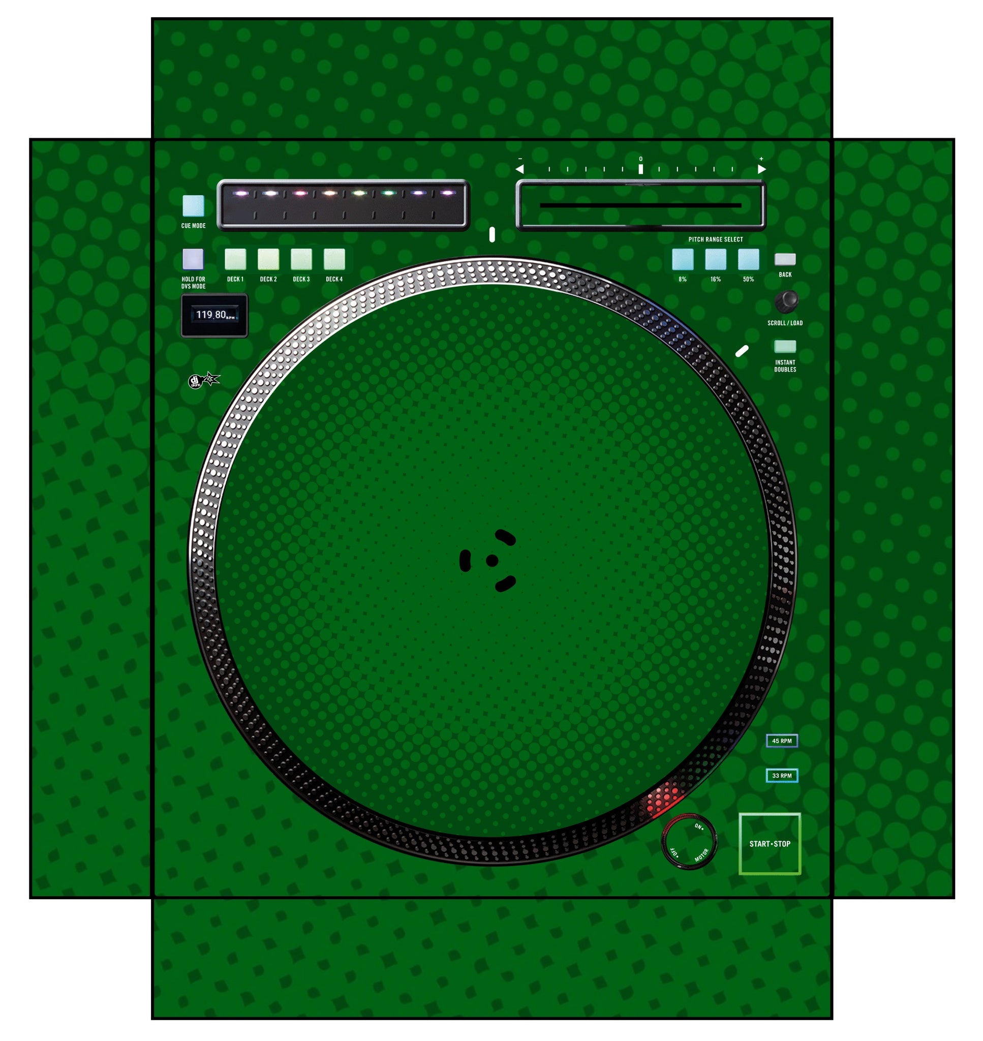 Rane TWELVE MK2 Skin Gradienter Green