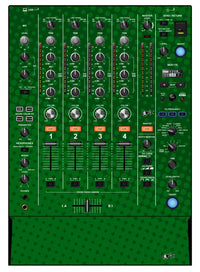 Pioneer DJ DJM 750 MK2 Skin Gradienter Green