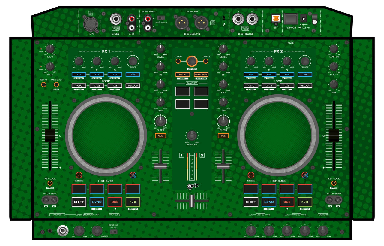 Denon DJ MC 4000 Skin Gradienter Green