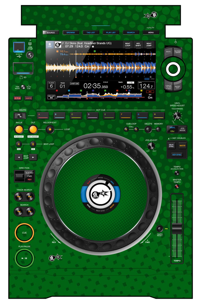 Pioneer DJ CDJ 3000 Skin Gradienter Green