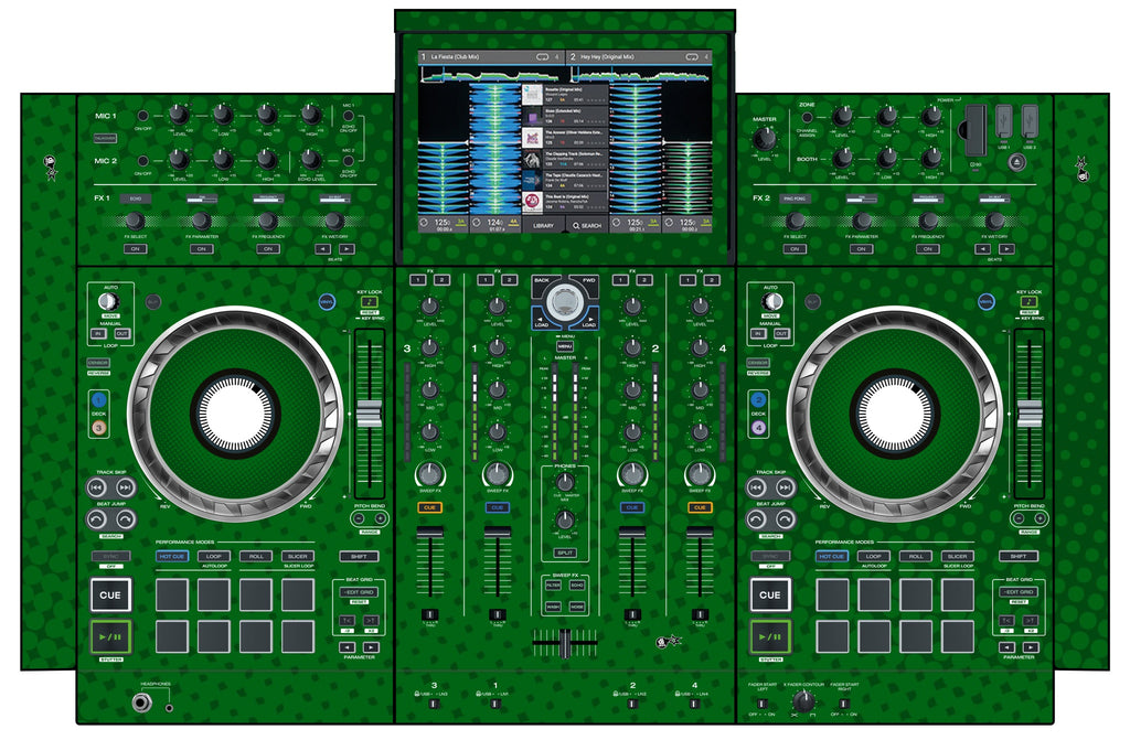 Denon DJ PRIME 4 Skin Gradienter Green