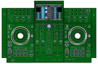 Denon DJ PRIME 4 Skin Gradienter Green