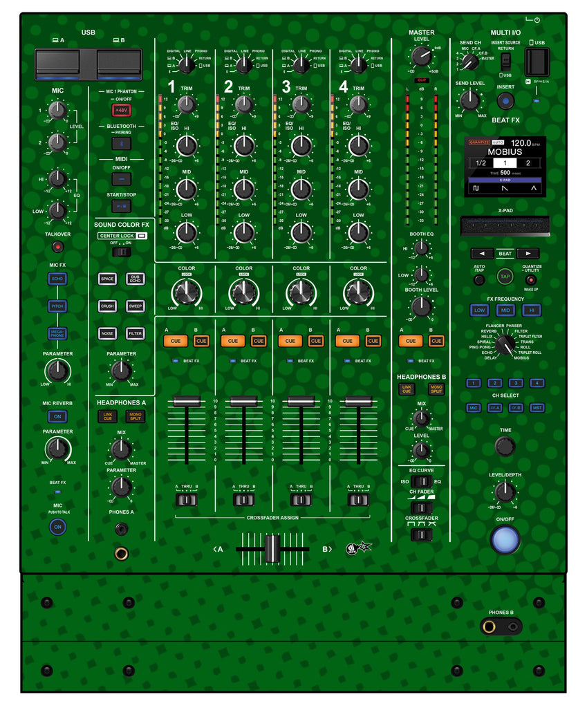 Pioneer DJ DJM A9 Skin Gradienter Green