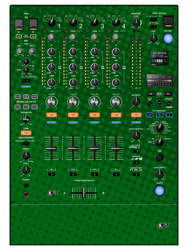 Pioneer DJ DJM 900 NEXUS 2 Skin Gradienter Green