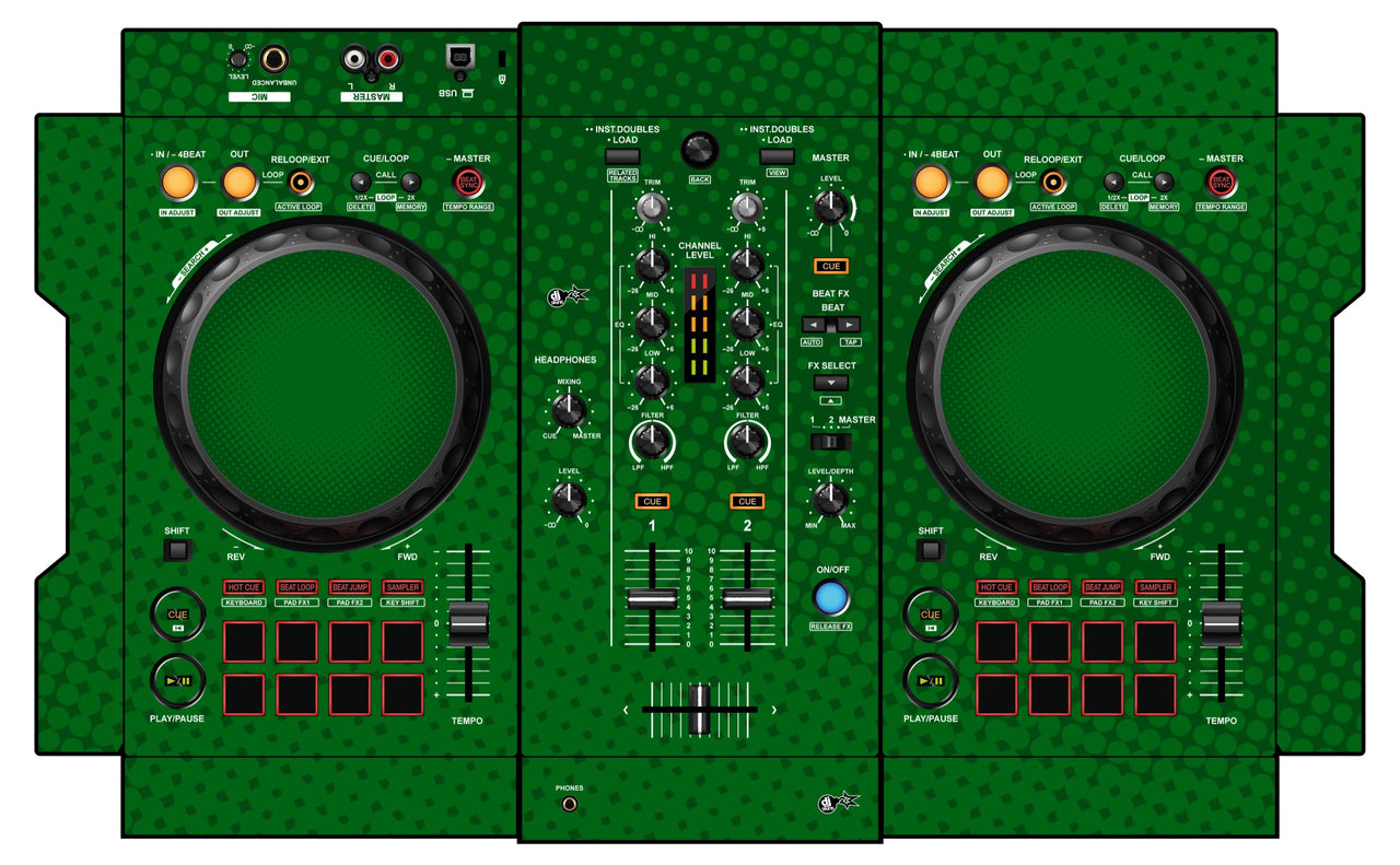 Pioneer DJ DDJ 400 Skin Gradienter Green