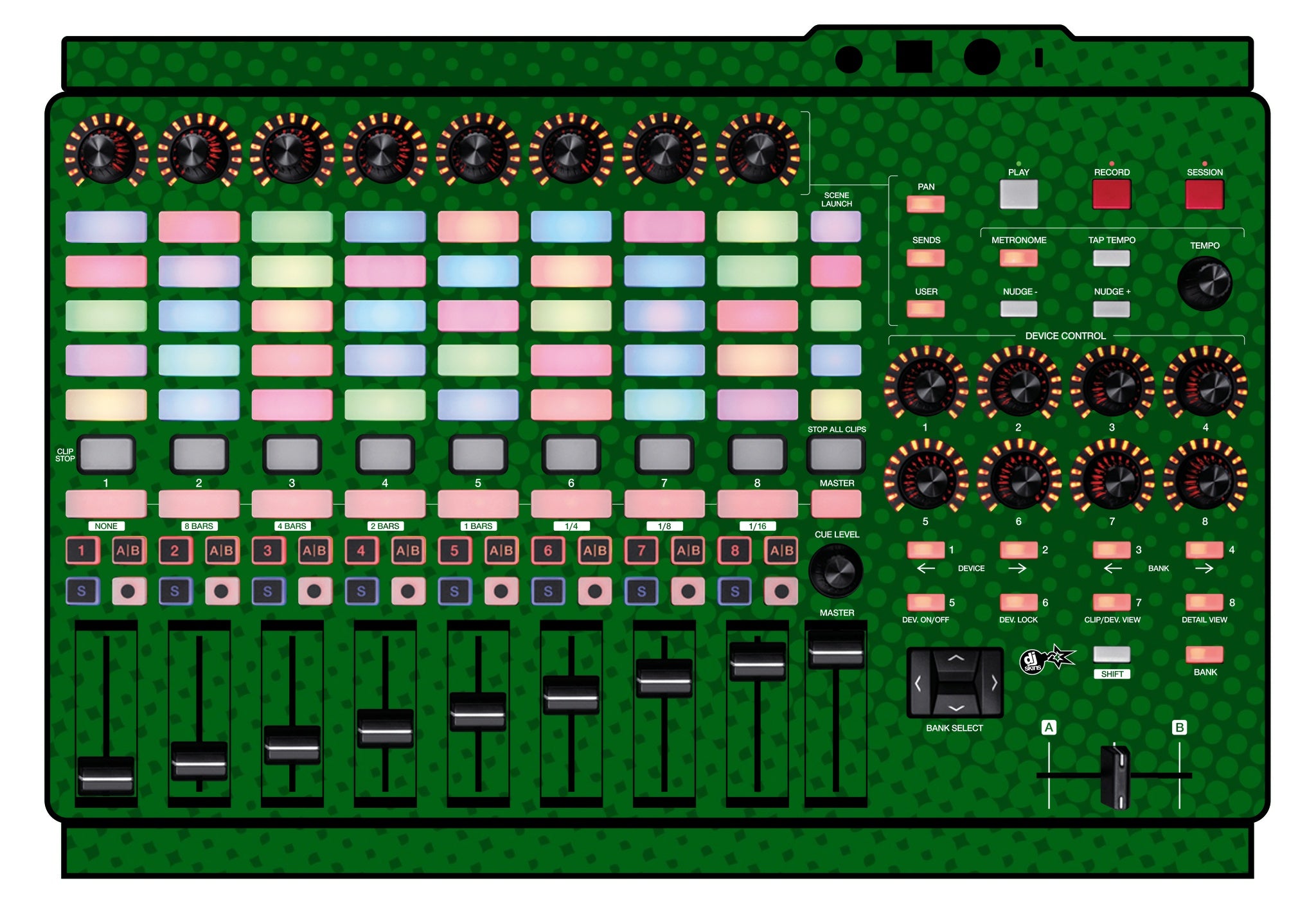 Akai Pro APC 40 MK2 Skin Gradienter Green