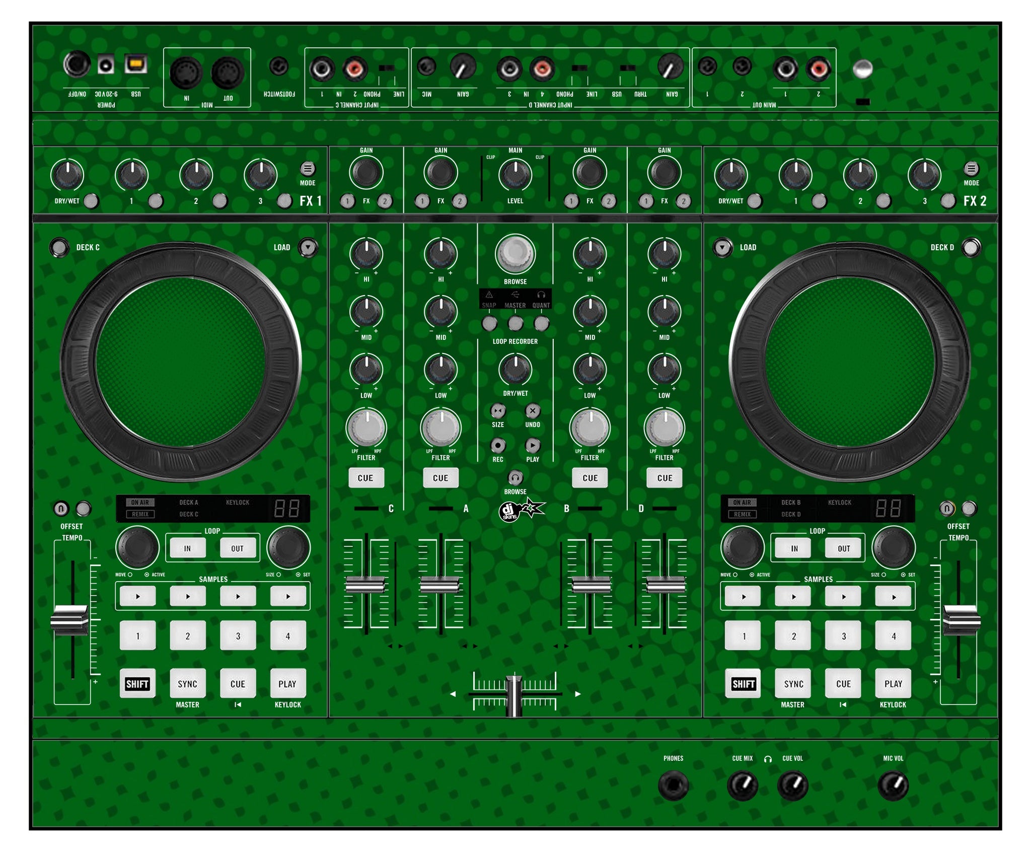 Native Instruments S4 MK1 Skin Gradienter Green