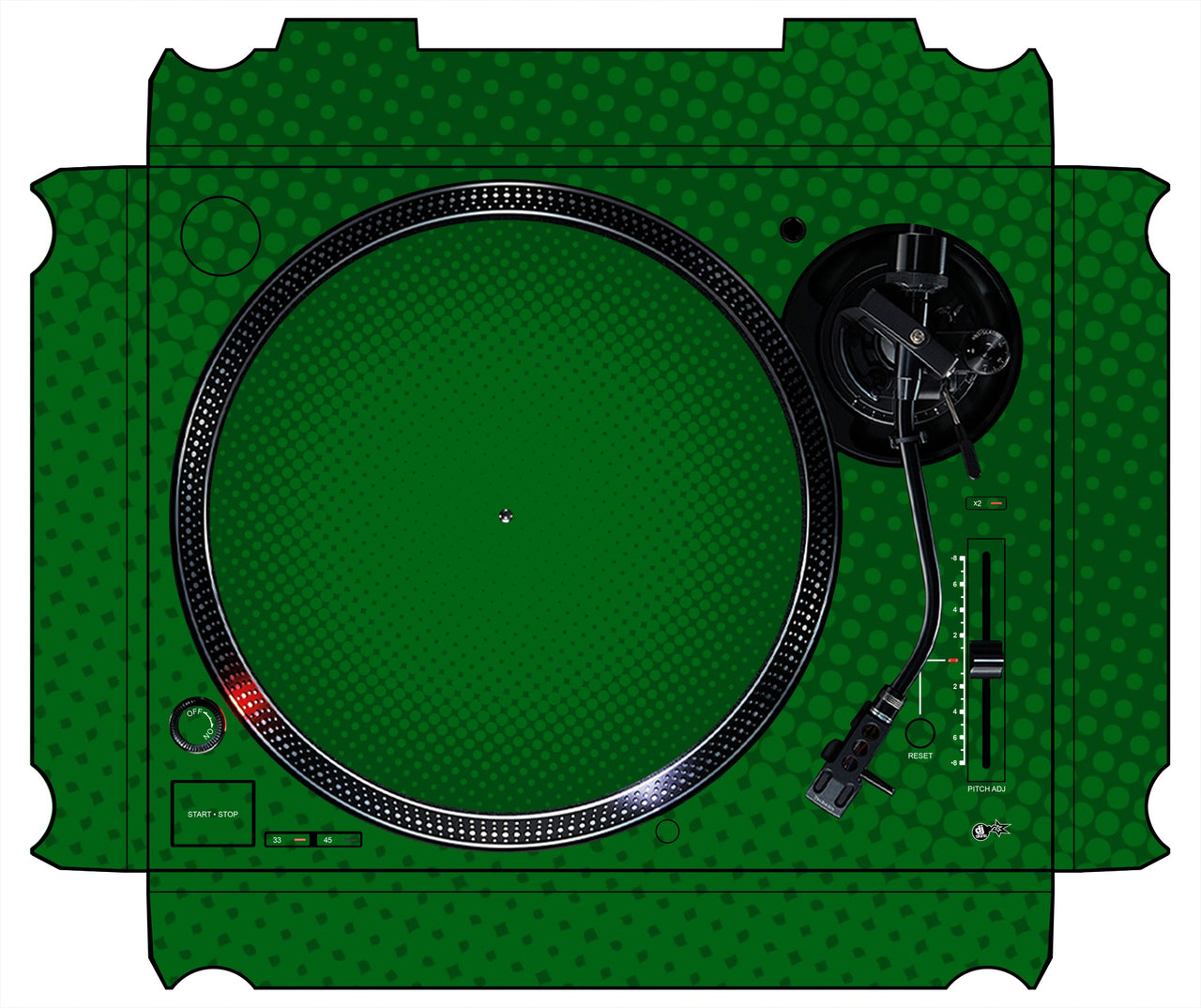 Technics 1200 / 1210 MK7 Skin Gradienter Green