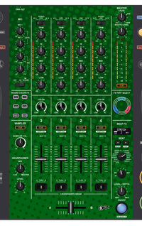 Pioneer DJ DDJ FLX10 MIXER Skin Gradienter Green