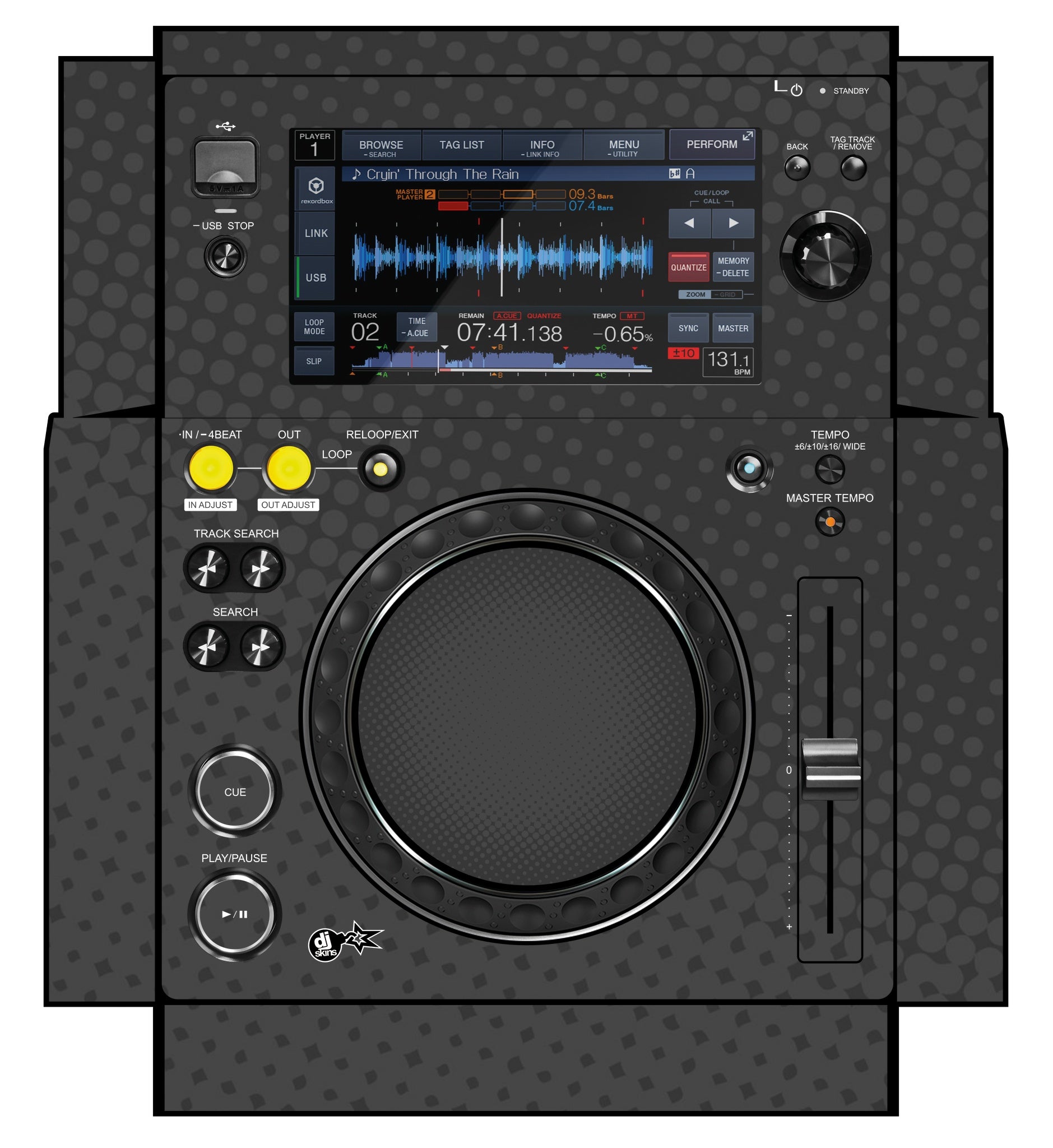 Pioneer DJ XDJ 700 Skin Gradienter Grey