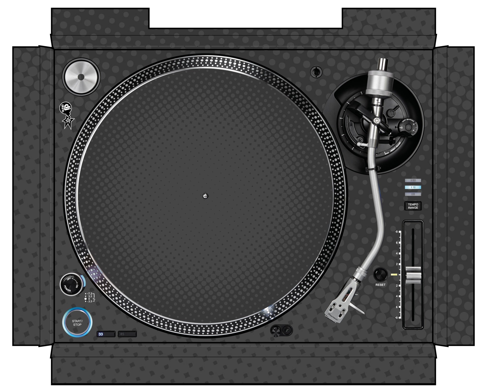 Pioneer DJ PLX 1000 Skin Gradienter Grey