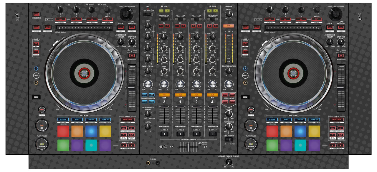 Pioneer DJ DDJ SZ Skin Gradienter Grey