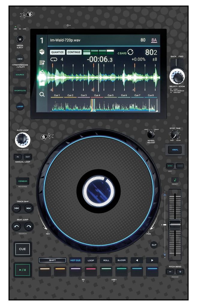 Denon DJ SC 6000 Skin Gradienter Grey