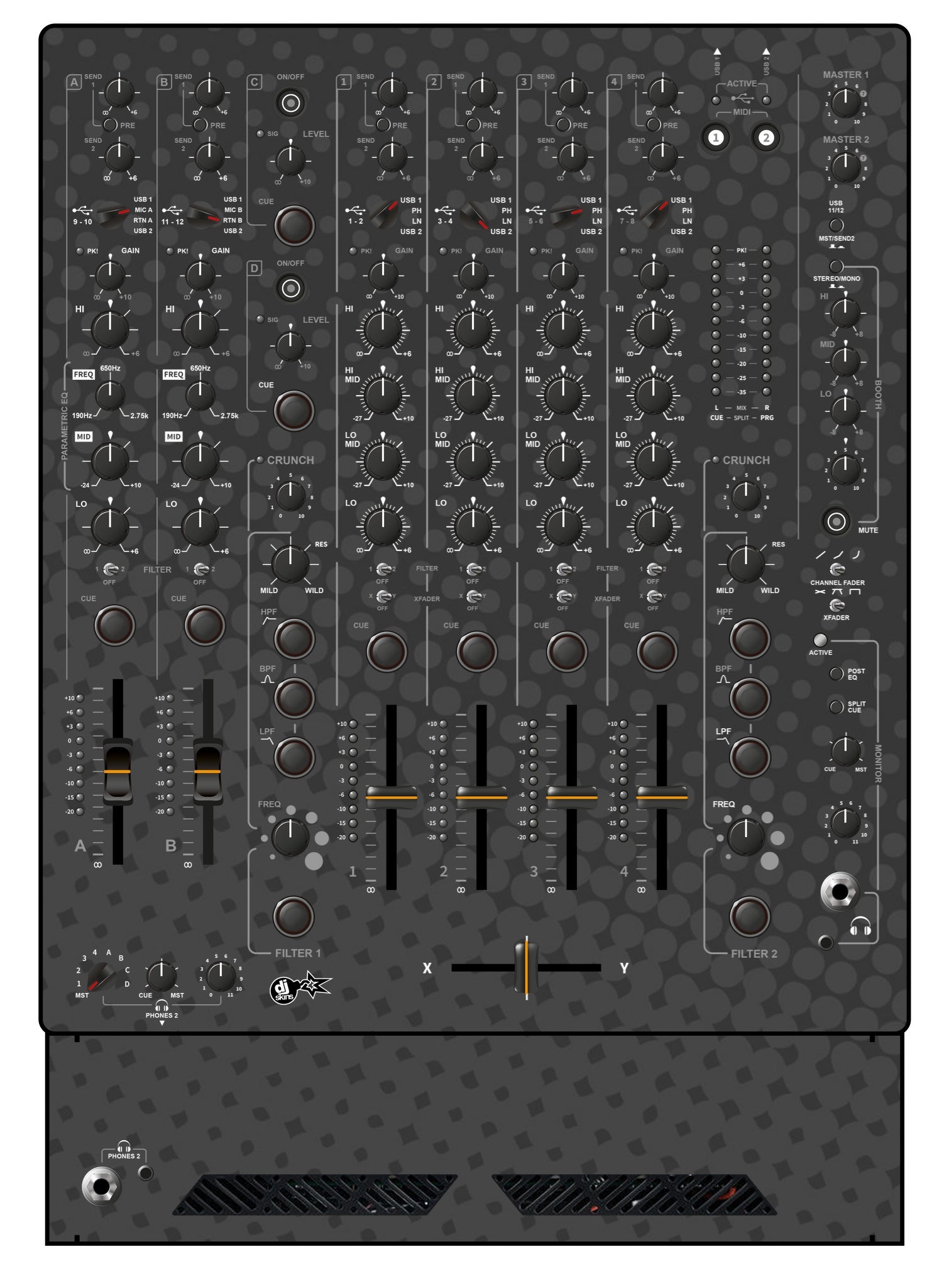 Allen and Heath XONE 96 Skin Gradienter Grey