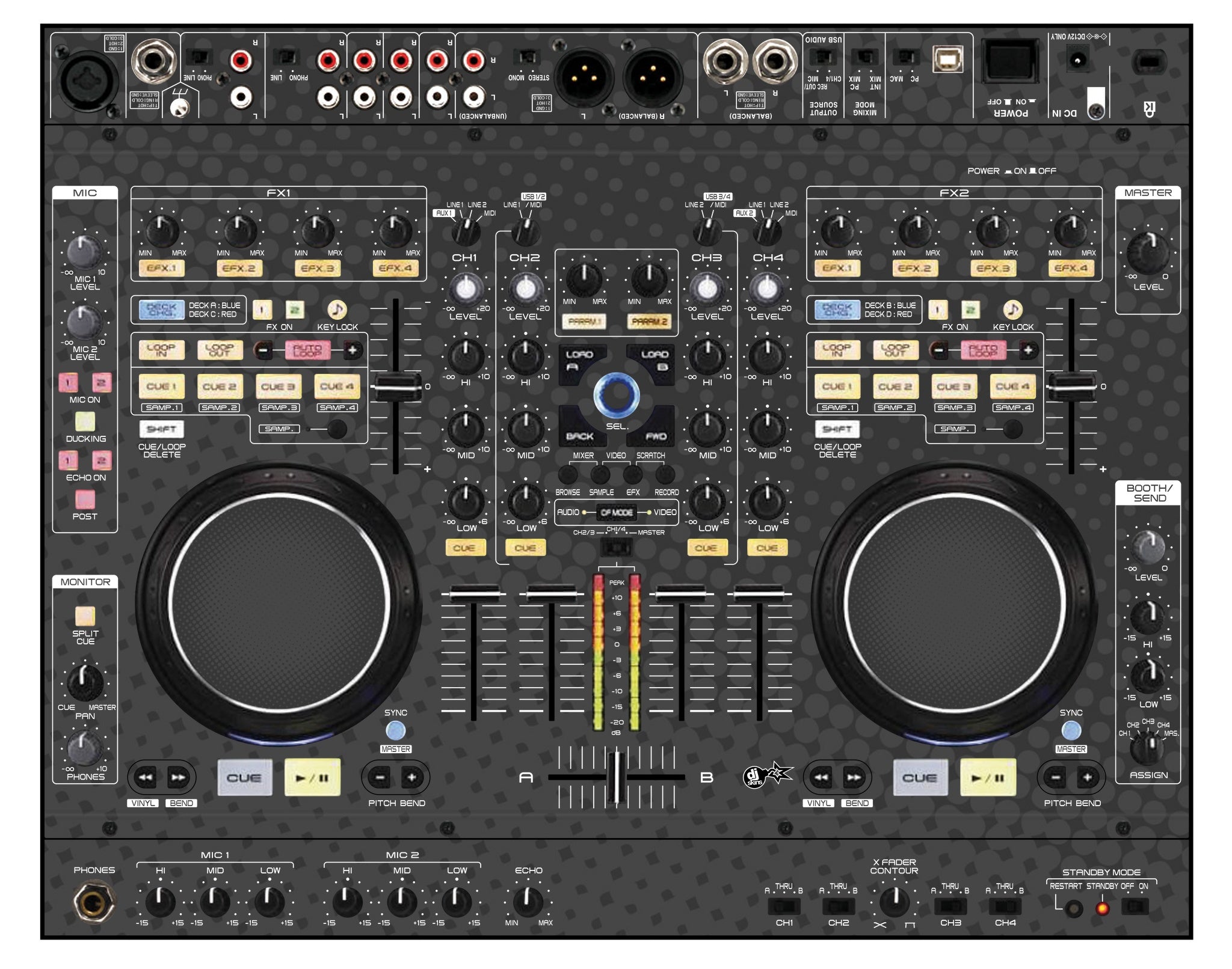 Denon DJ MC 6000 Skin Gradienter Grey