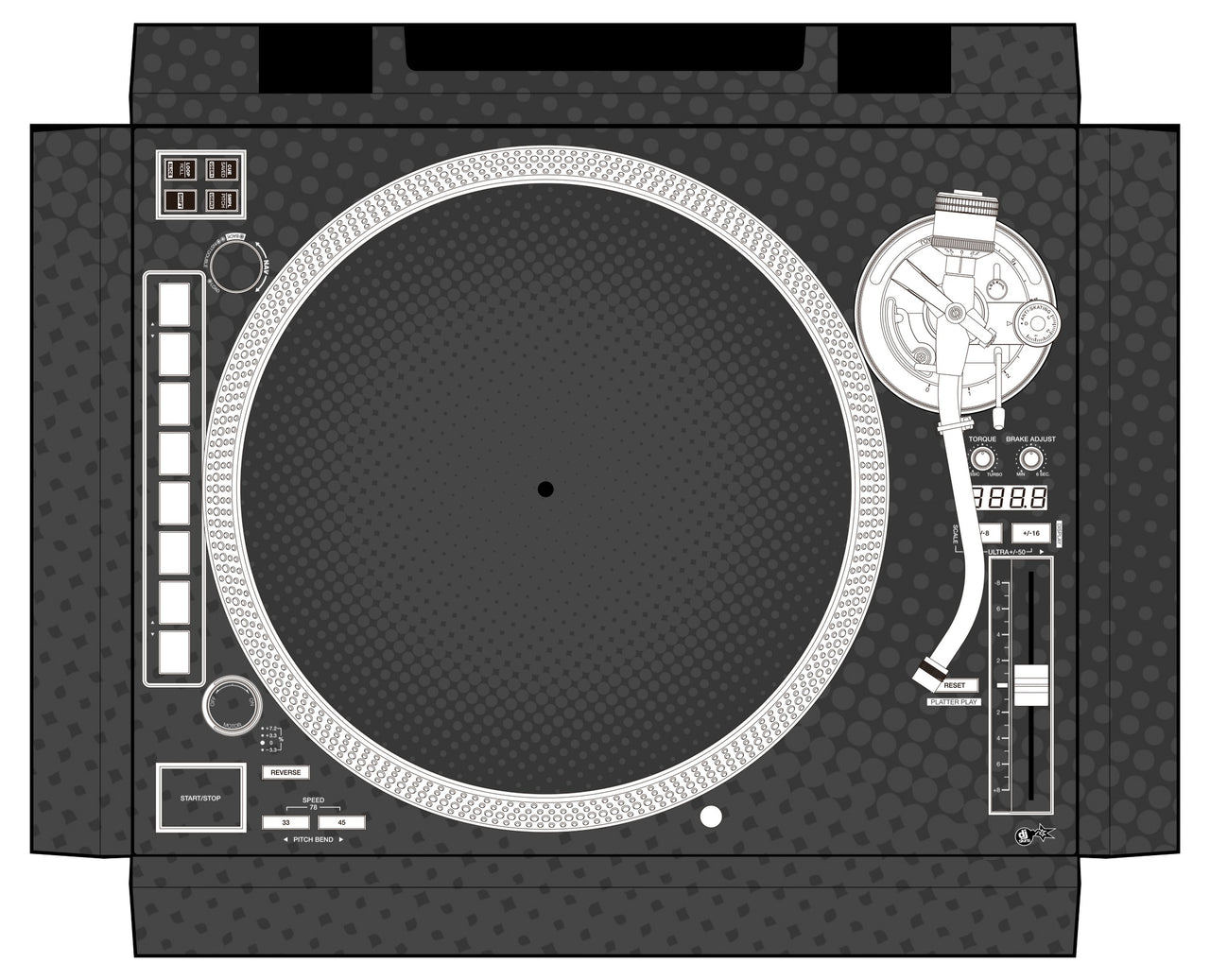 Reloop RP 8000 MK2 Skin Gradienter Grey