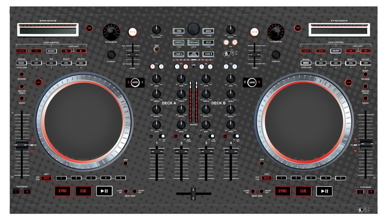 Numark NS 6 Skin Gradienter Grey
