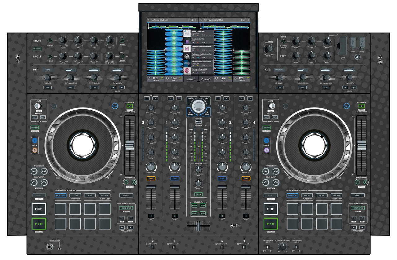 Denon DJ PRIME 4 Skin Gradienter Grey