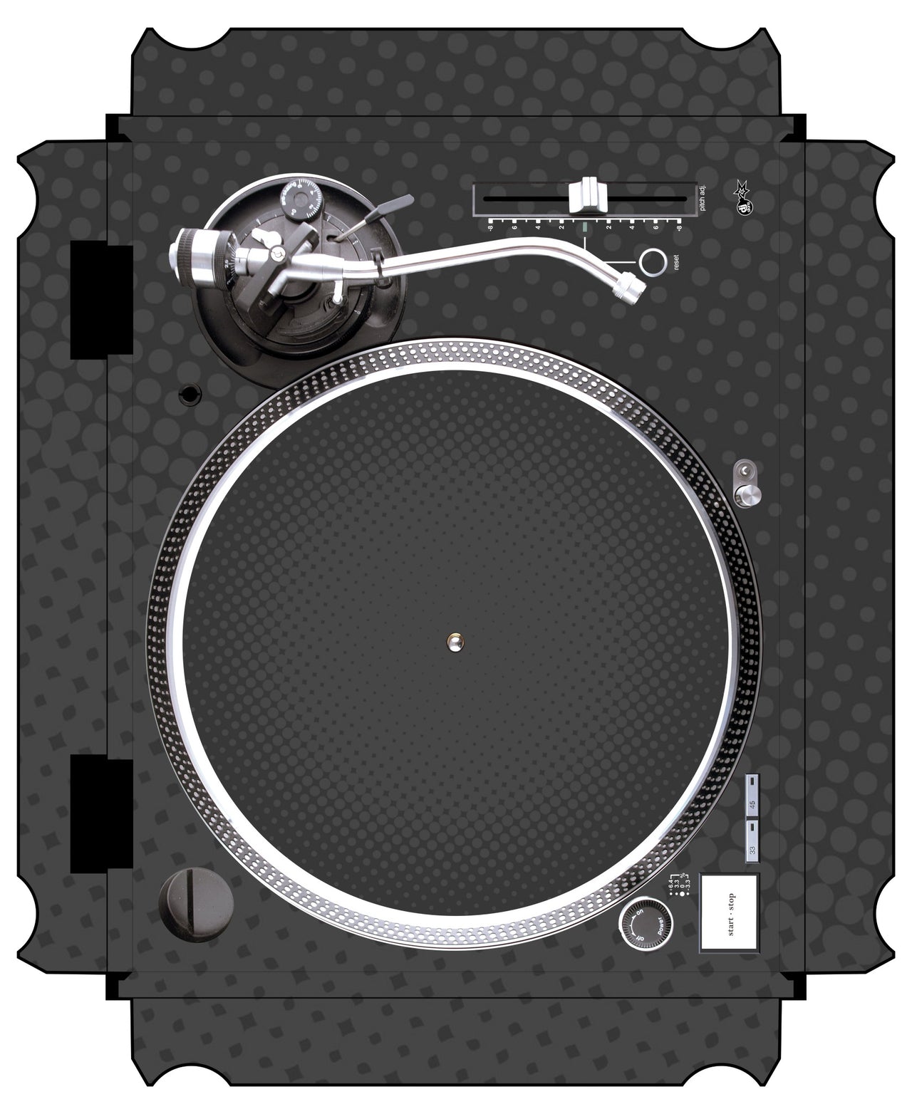 Technics 1200 / 1210 MK5 VERTICAL Skin Gradienter Grey