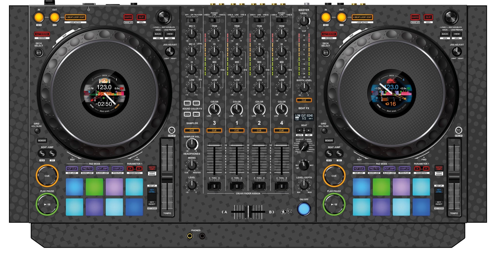 Pioneer DJ DDJ 1000 SRT Skin Gradienter Grey