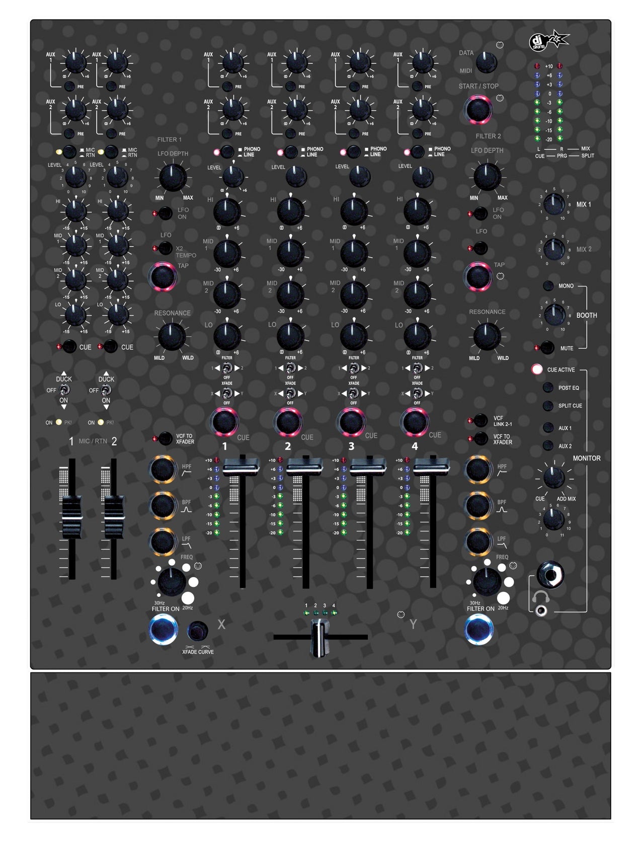 Allen and Heath XONE 92 Skin Gradienter Grey