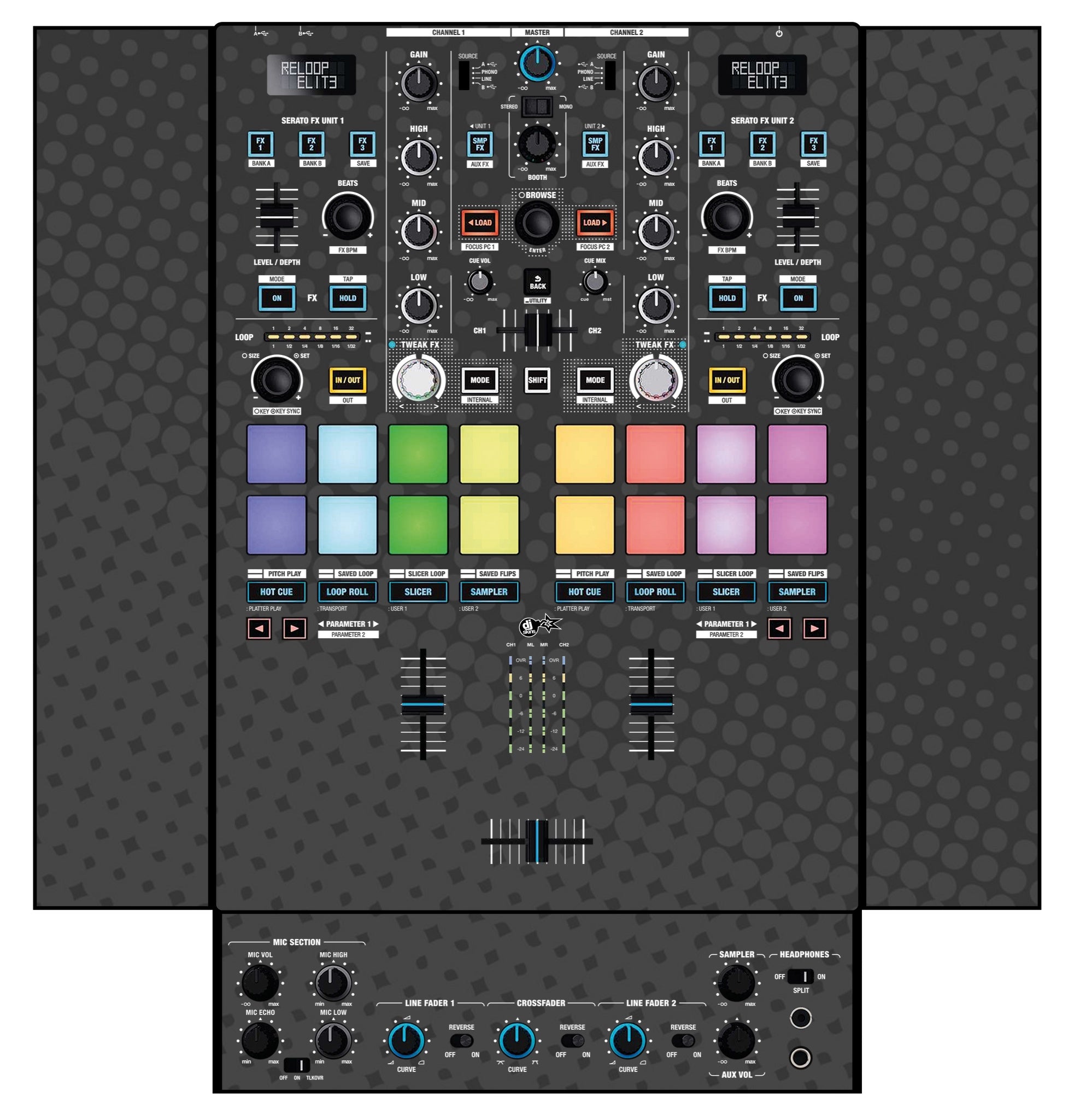 Reloop Elite Skin Gradienter Grey