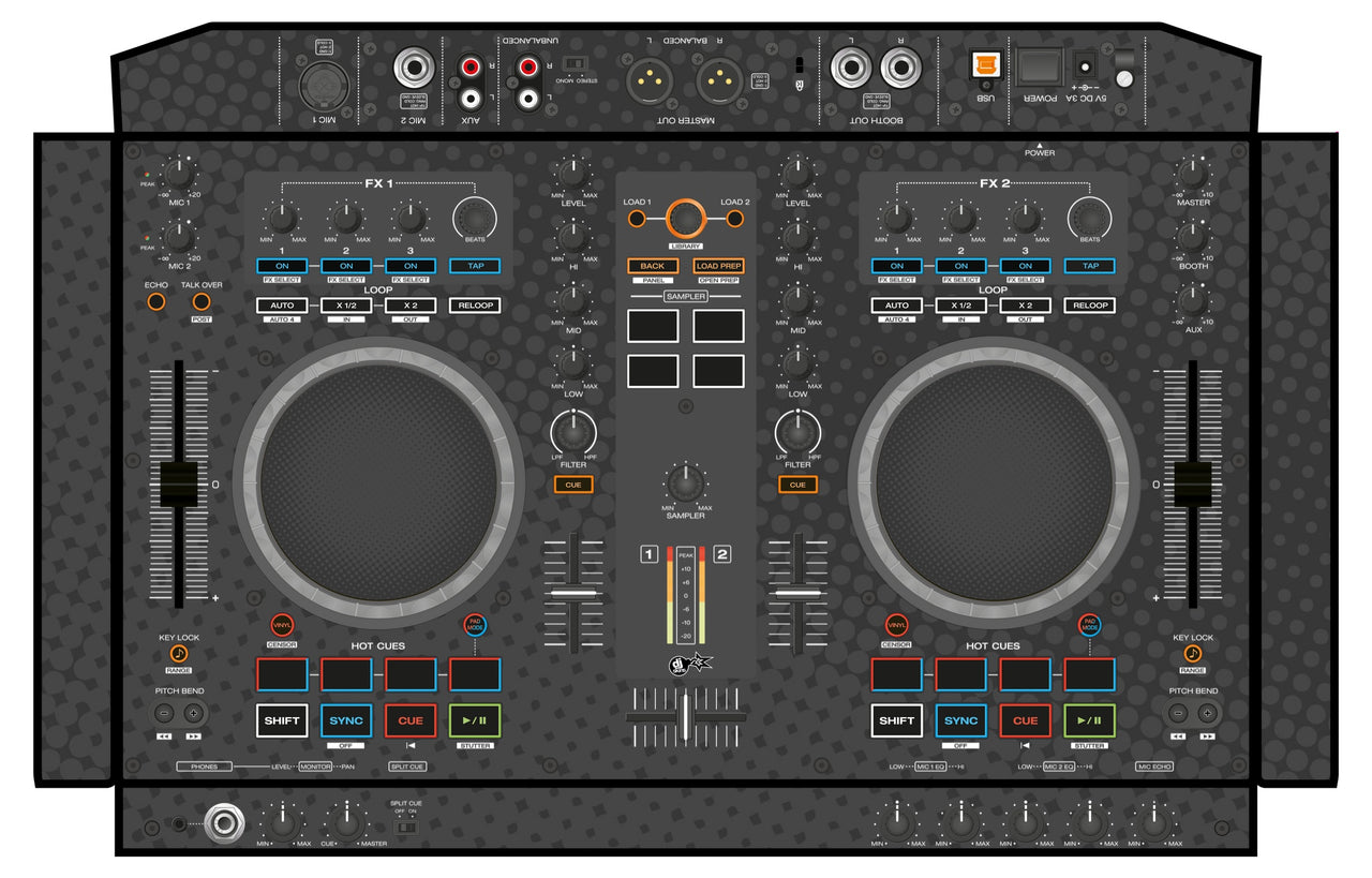 Denon DJ MC 4000 Skin Gradienter Grey