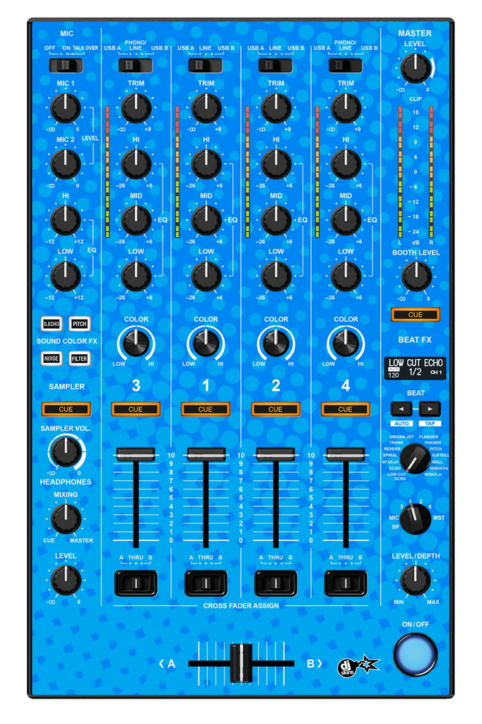 Pioneer DJ DDJ 1000 SRT MIXER Skin Gradienter Blue Light