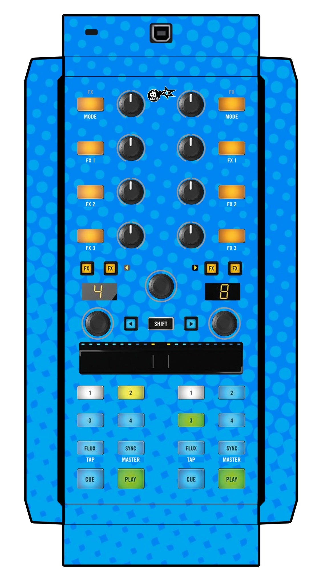 Native Instruments X1 MK2 Skin Gradienter Blue Light