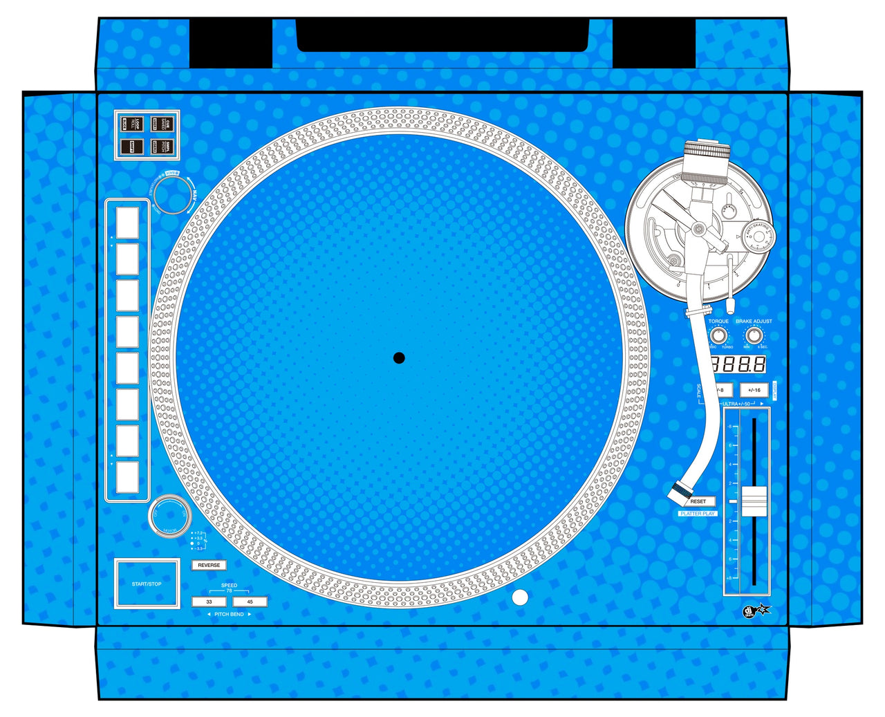 Reloop RP 8000 MK2 Skin Gradienter Blue Light