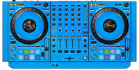 Pioneer DJ DDJ 1000 SRT Skin Gradienter Blue Light
