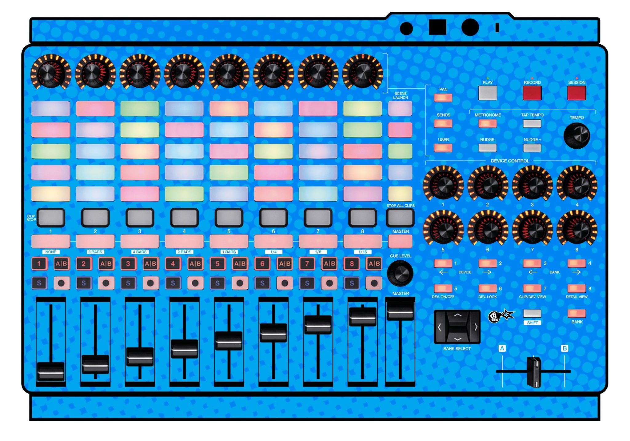 Akai Pro APC 40 MK2 Skin Gradienter Blue Light