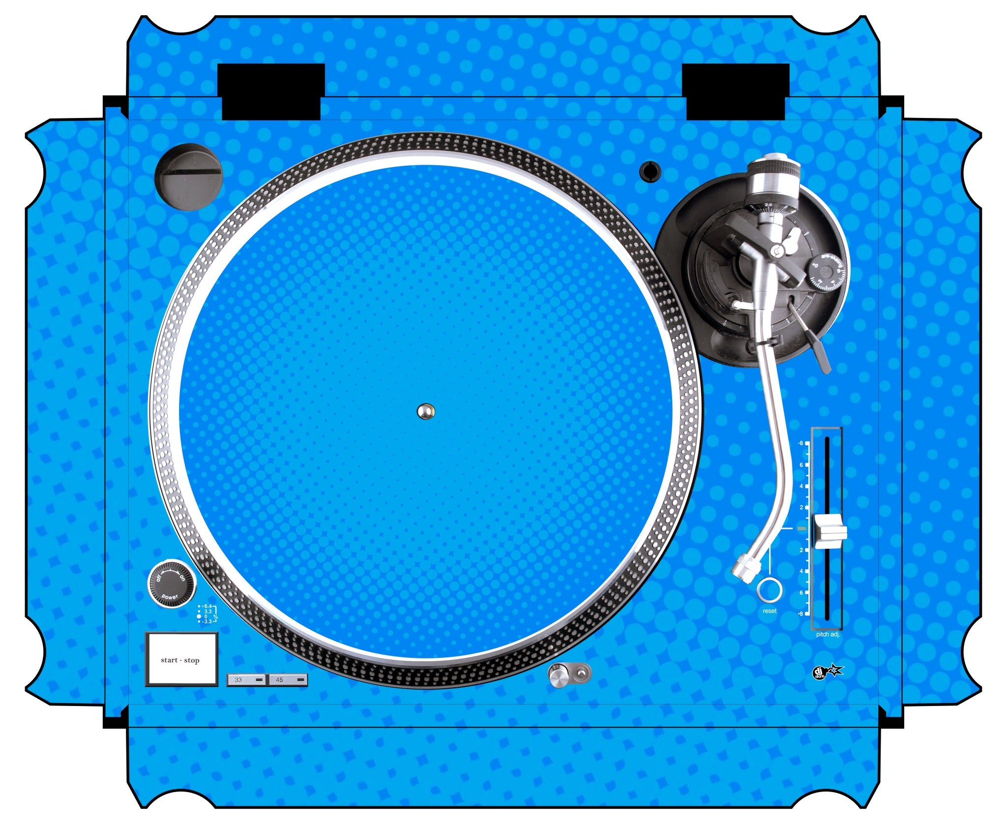 Technics 1200 / 1210 MK5 Skin Gradienter Blue Light