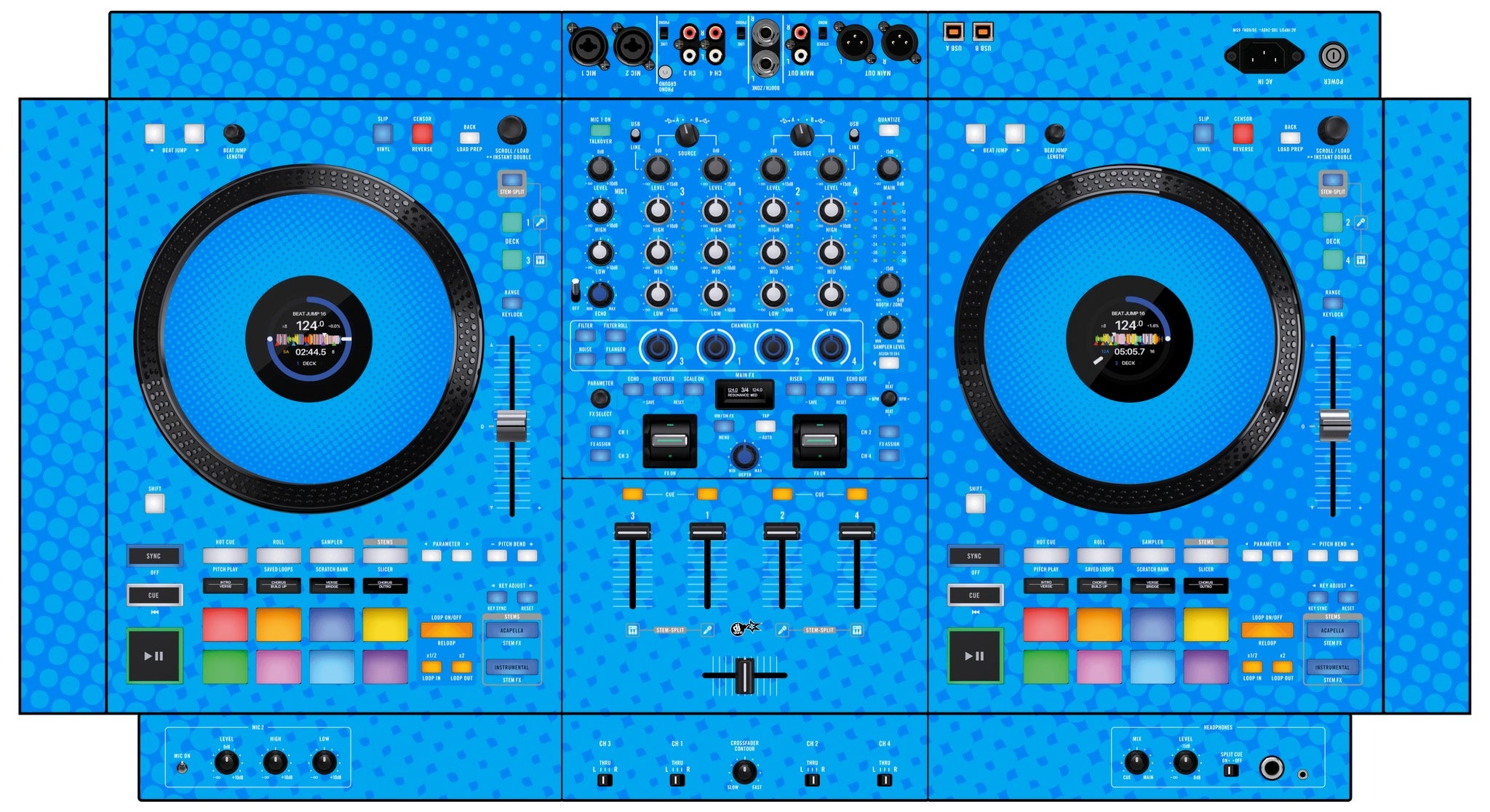 Rane FOUR Skin Gradienter Blue Light