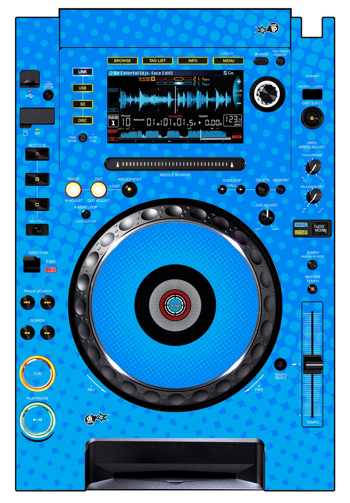 Pioneer DJ CDJ 2000 Skin Gradienter Blue Light