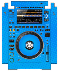 Pioneer DJ CDJ 3000 incl. SIDES Skin Gradienter Blue Light