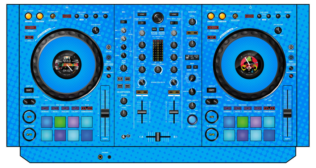 Pioneer DJ DDJ 800 Skin Gradienter Blue Light