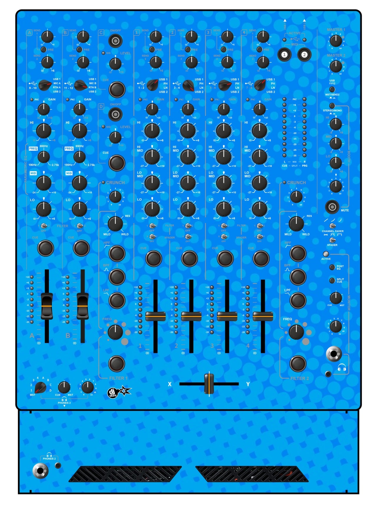 Allen and Heath XONE 96 Skin Gradienter Blue Light