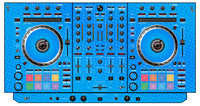 Pioneer DJ DDJ SX 3 Skin Gradienter Blue Light