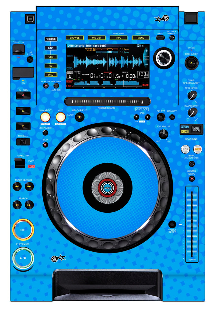 Pioneer DJ CDJ 2000 NEXUS Skin Gradienter Blue Light