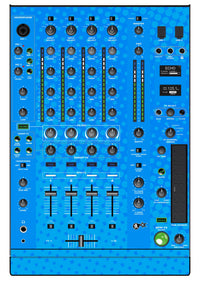 Denon DJ X 1800 Skin Gradienter Blue Light