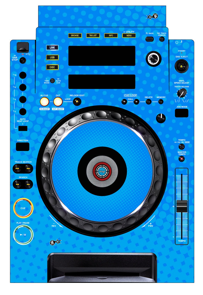 Pioneer DJ CDJ 900 Skin Gradienter Blue Light
